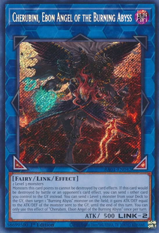 Cherubini Ebon Angel of the Burning Abyss Secret Rare RA01-EN042 (25th Anniversary Rarity Collection)  - 1st Edition