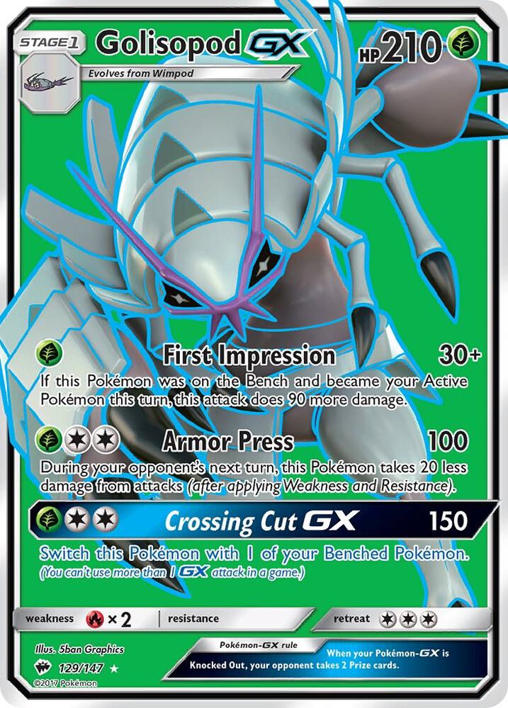 Golisopod GX 129/147 (SM - Burning Shadows)  - Holofoil