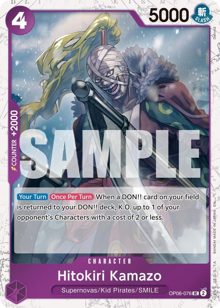 Hitokiri Kamazo OP06-076 (Premium Booster -The Best- Vol. 2)  - Pirate Foil