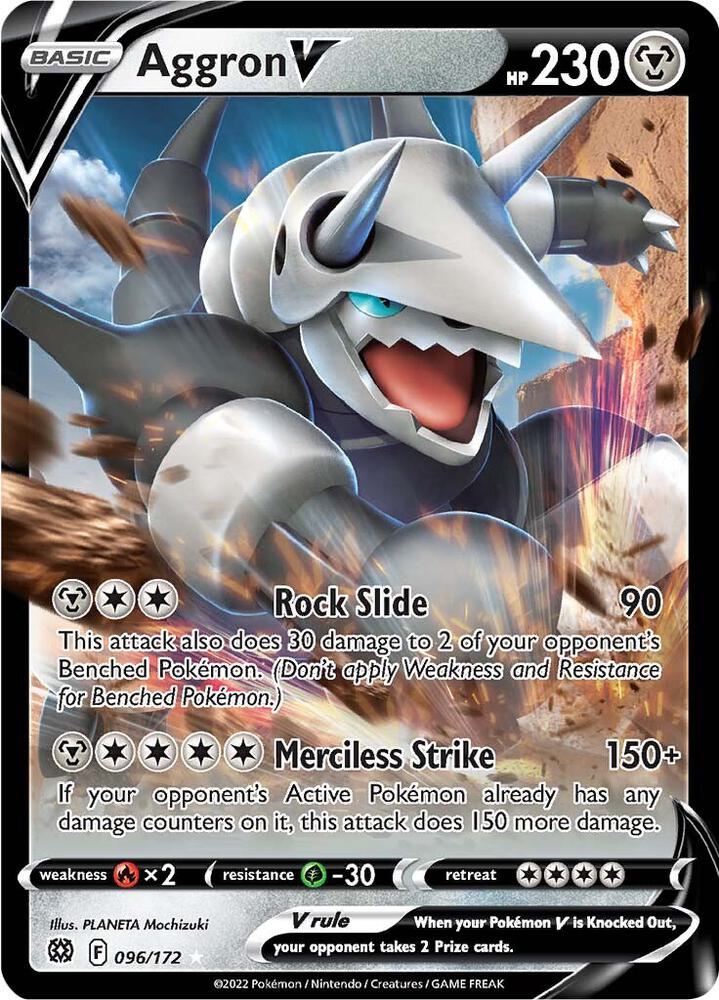 Aggron V 096/172 (SWSH09: Brilliant Stars)  - Holofoil