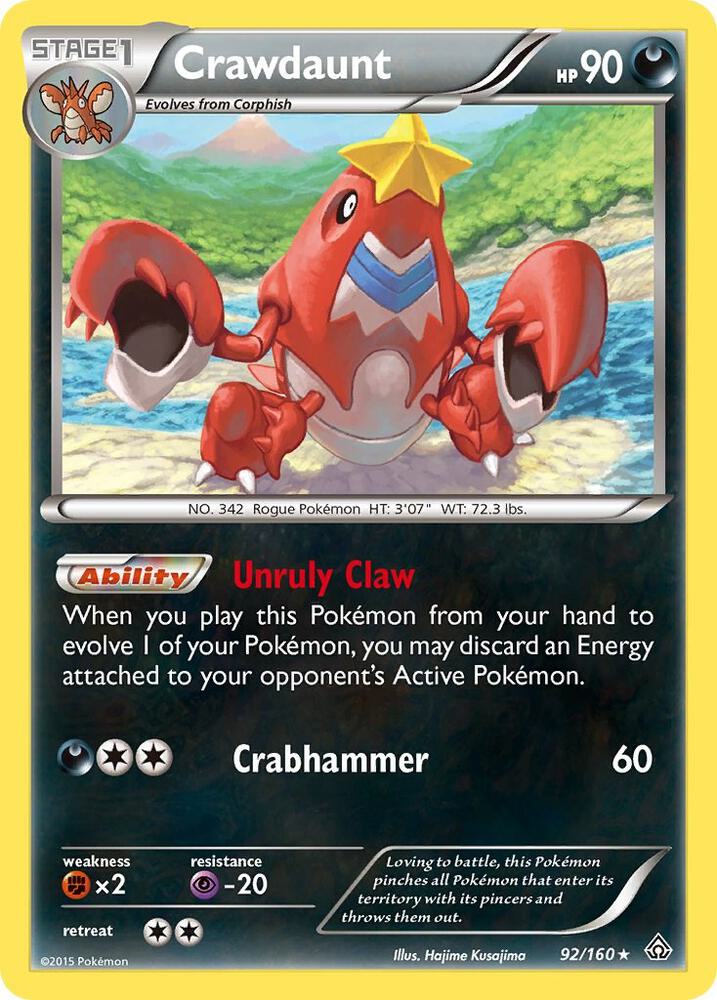 Crawdaunt 92/160 (XY - Primal Clash)  - Holofoil