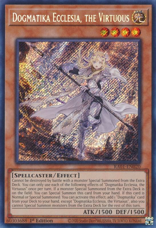 Dogmatika Ecclesia the Virtuous Secret Rare RA01-EN020 (25th Anniversary Rarity Collection)  - 1st Edition