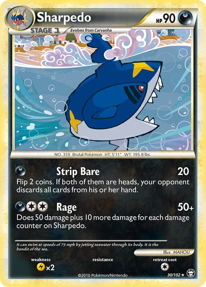 Sharpedo 30/102 (Triumphant)  - Reverse Holofoil