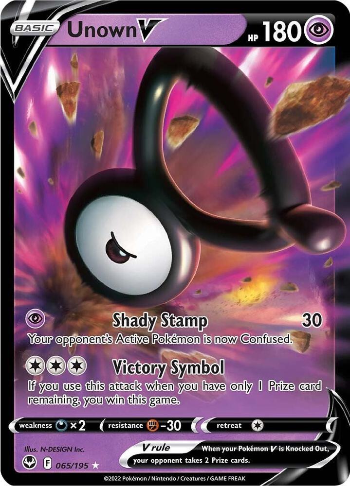 Unown V 065/195 (SWSH12: Silver Tempest)  - Holofoil