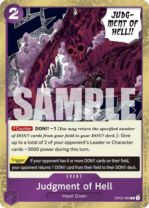 Judgment of Hell OP02-089 (Premium Booster -The Best-)  - Jolly Roger Foil