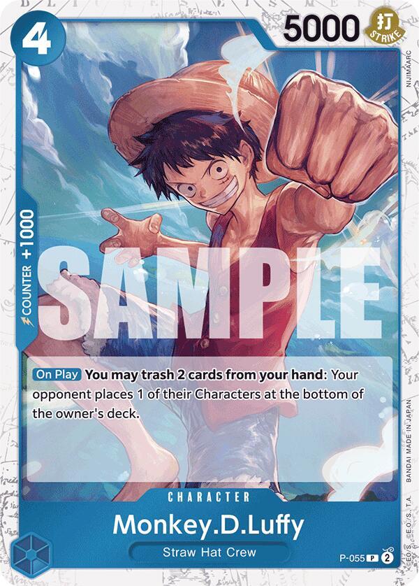 Monkey.D.Luffy P-055 (Premium Booster -The Best-)  - Jolly Roger Foil