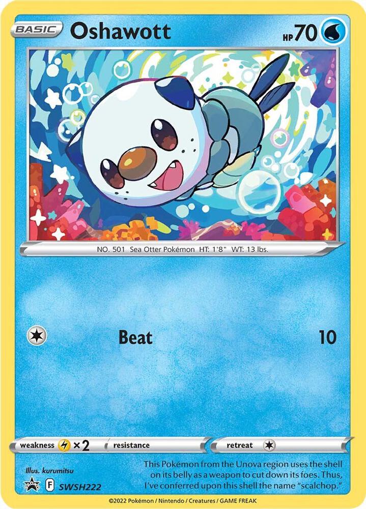 Oshawott SWSH222 (SWSH: Sword & Shield Promo Cards)  - Holofoil