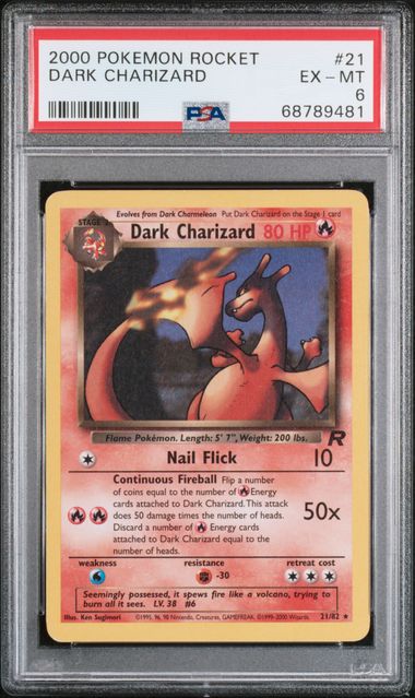 2000 POKEMON ROCKET #21 DARK CHARIZARD