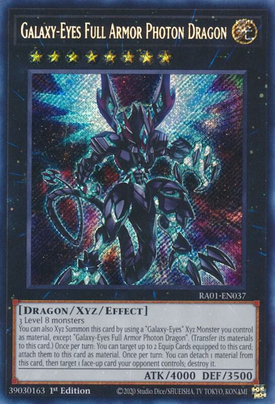 Galaxy Eyes Full Armor Photon Dragon Secret Rare RA01-EN037 (25th Anniversary Rarity Collection)  - 1st Edition