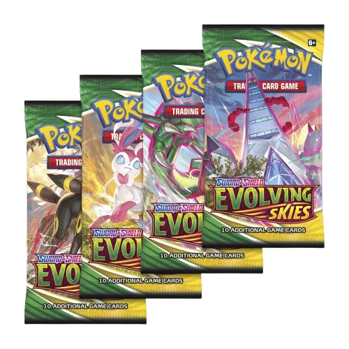Pokémon Evolving Skies Booster Pack Art Set (4)
