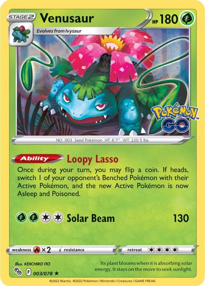 Venusaur 003/078 (Pokemon GO)  - Holofoil