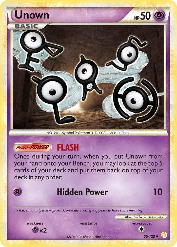 Unown 55/123 (HeartGold SoulSilver)  - Reverse Holofoil