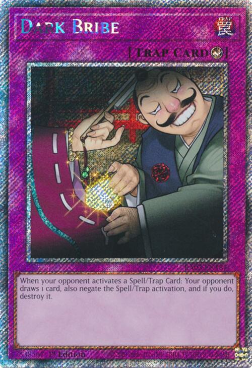 Dark Bribe Platinum Secret Rare RA03-EN187 (Quarter Century Bonanza)  - 1st Edition