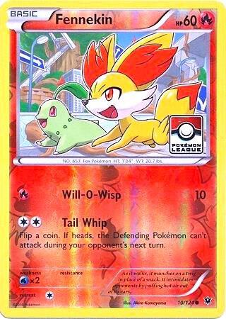 Fennekin Pokemon League 010/124 (League & Championship Cards)  - Reverse Holofoil