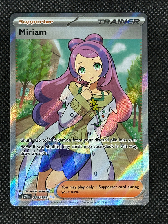 Miriam - Scarlet & Violet 238/198 - Full Art Supporter Pokemon Card