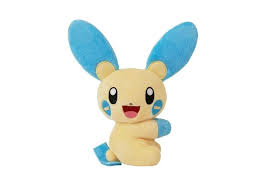 Chinese Refreshing Cheecks Minun Plush & Card