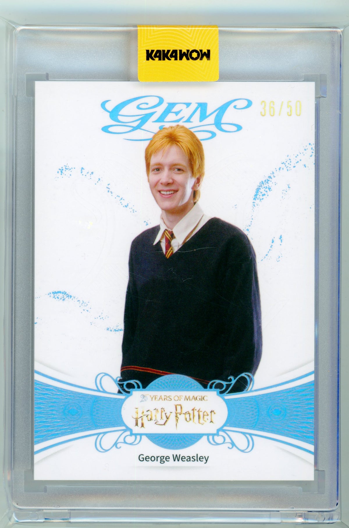 2026 KAKAWOW GEM HARRY POTTER 25TH ANNIVERSARY GEORGE WEASLEY SEALED FOIL /50