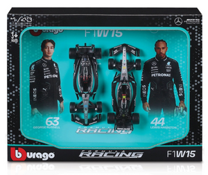 Bburago F1 Gift Set 1:43 2024 Mercedes AMG W15 - 2 piece Gift Pack