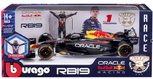 Bburago F1 with Driver 1:24 2023 Red Bull Racing RB19 with Verstappen Driver Figurine in WB