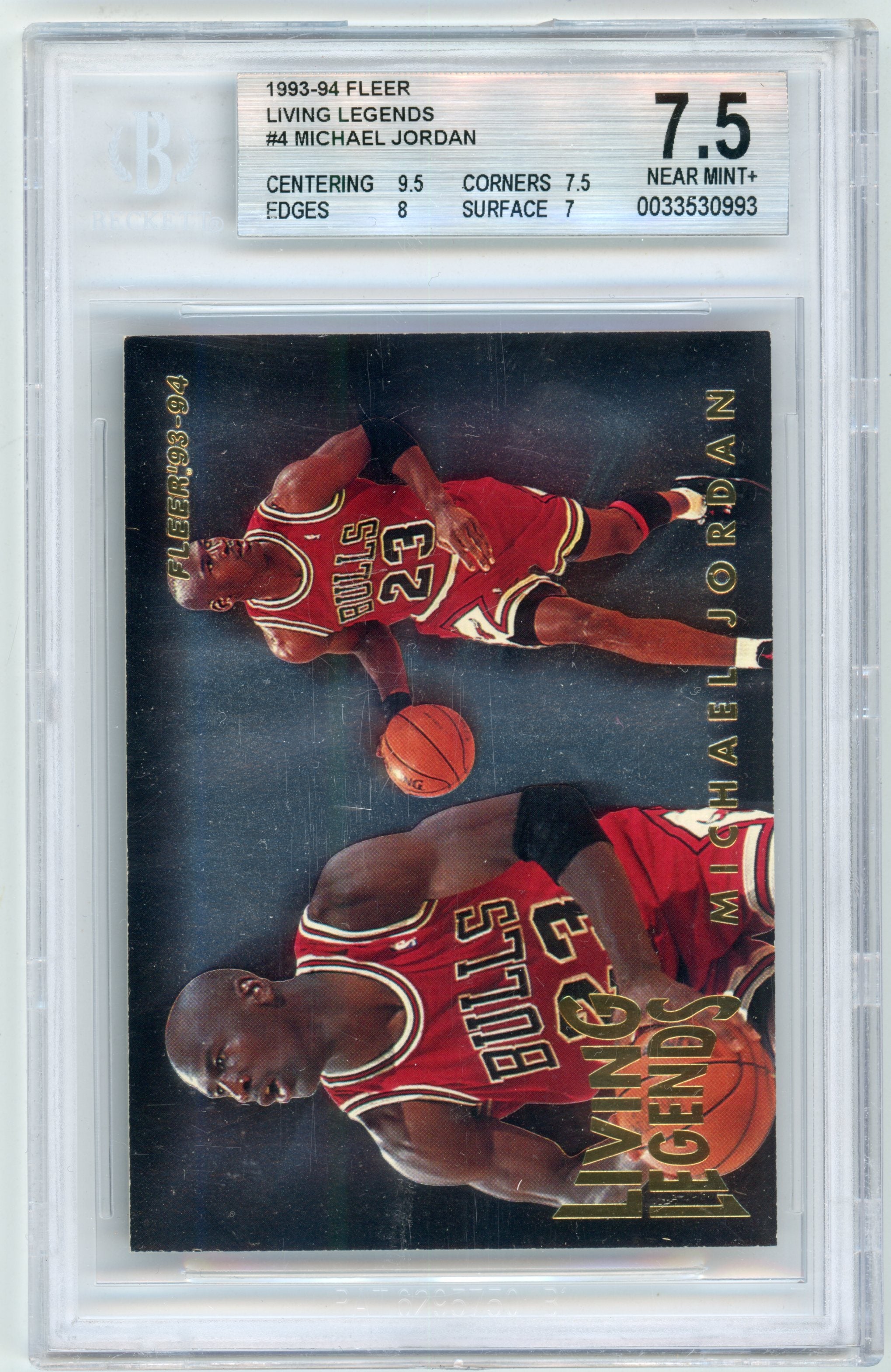 1993-94 Fleer Living Legends - Michael Jordan BGS 7.5