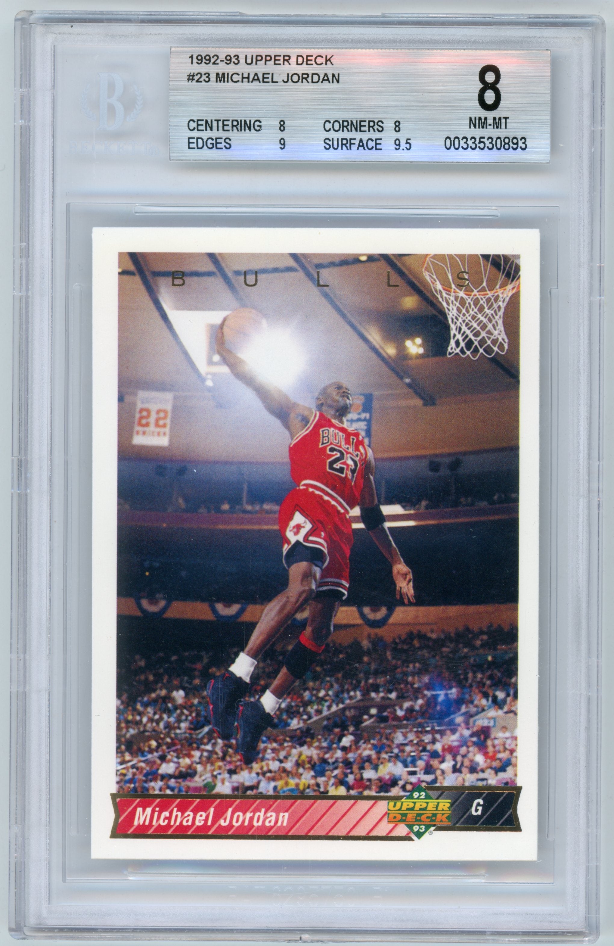 1992-93 Upper Deck - Michael Jordan BGS 8