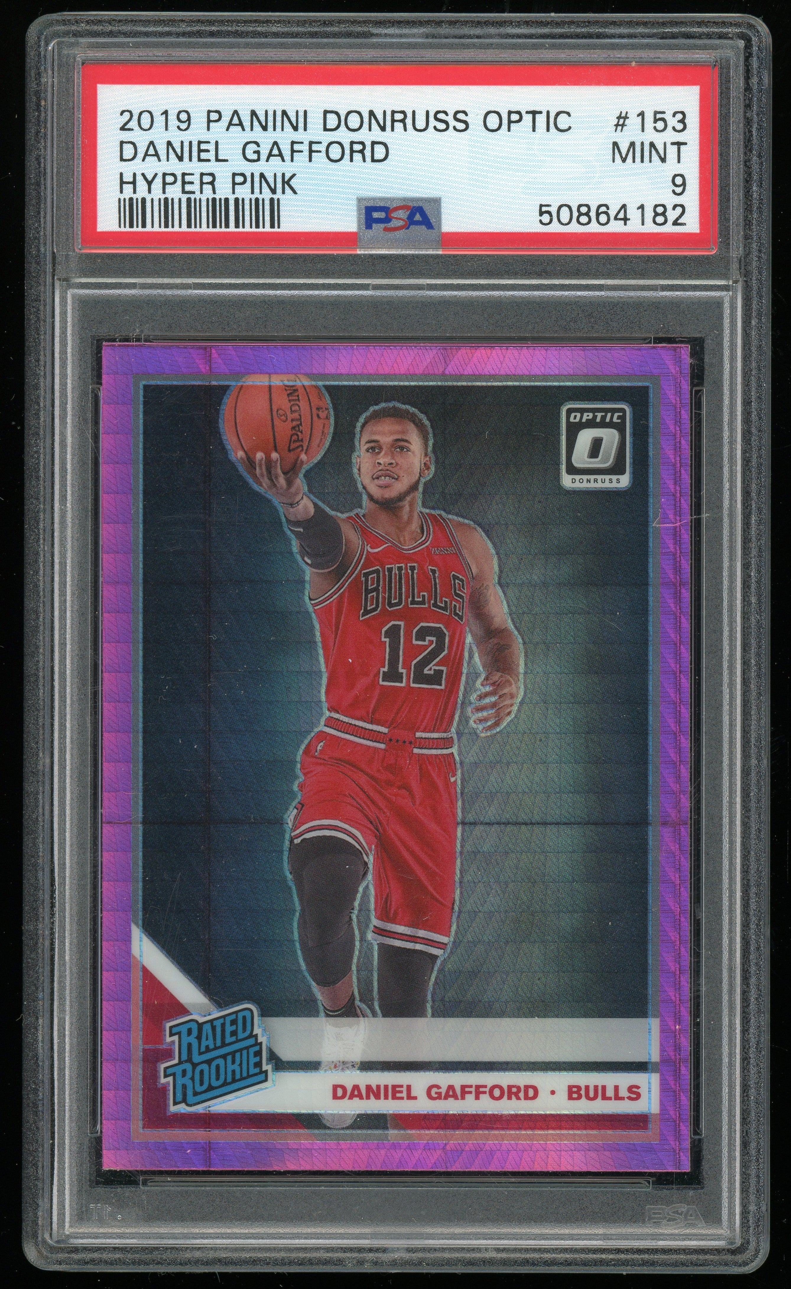 2019 PANINI DONRUSS OPTIC #153 DANIEL GAFFORD HYPER PINK PSA 9
