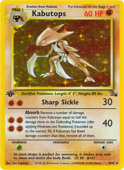 Kabutops - Holo Rare - 9/62