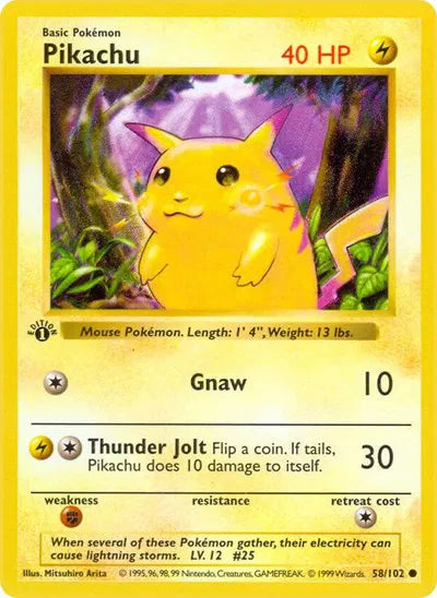Pikachu Pokemon • Common • 58 (B)