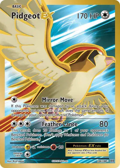 Pidgeot EX (Full Art) Pokemon • Ultra Rare • 104/108 (B)