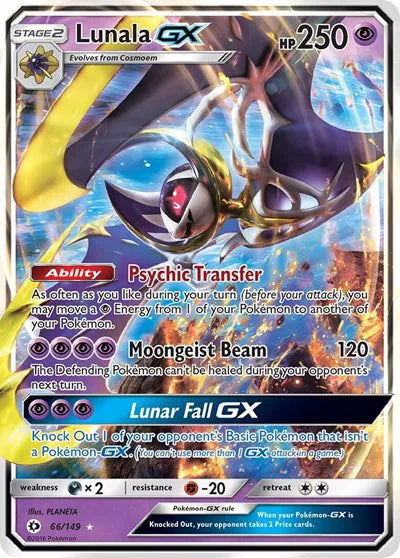 Lunala GX Pokemon • Ultra Rare • 66 (B)