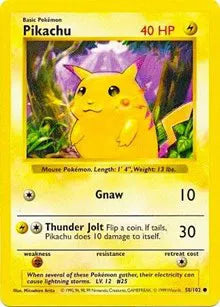 Pikachu (Red Cheeks) Pokemon • Common • 58 (B)