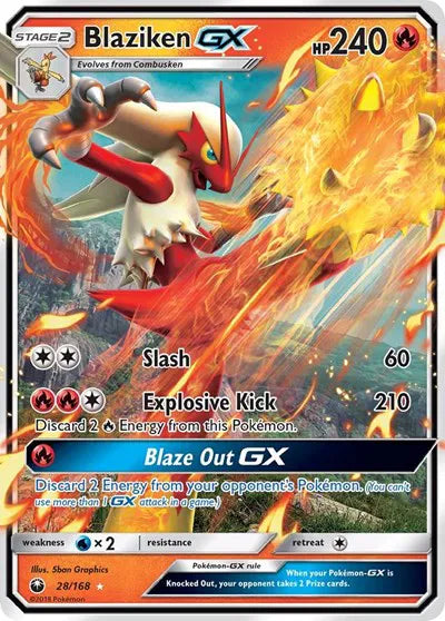 Blaziken GX Celestial Storm Ultra Rare • 28 Holofoil