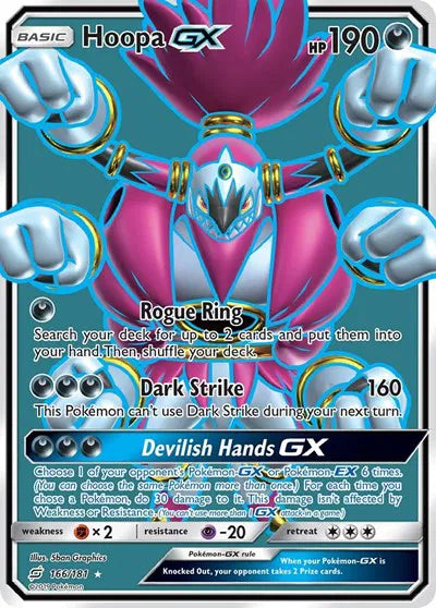 Hoopa GX (Full Art) Pokemon • Ultra Rare • 166 (B)