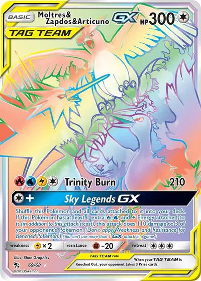 moltres & Zapdos & Articuno - Secret Rare - 69/68 (B)