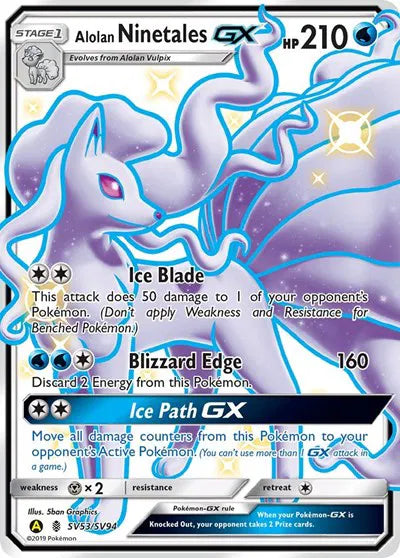 Alolan Ninetales GX - Shiny Rare SV53/SV94 (B)