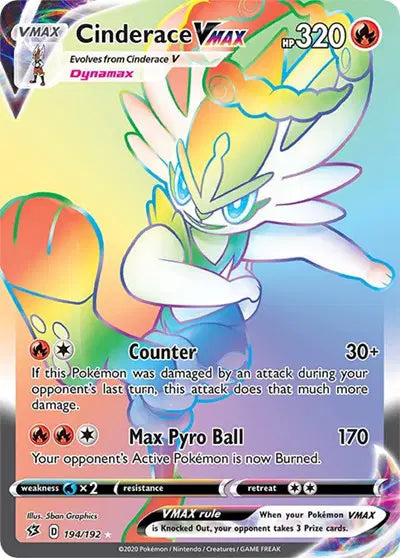 Cinderace VMAX (Secret) Pokemon • Secret Rare • 194/192