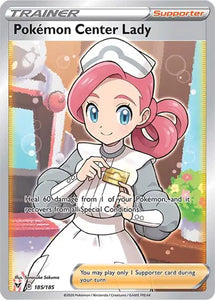 Pokemon Center Lady (Full Art) Vivid Voltage  Ultra Rare  185/185