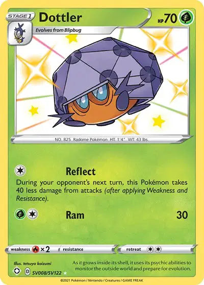 Dottler Shining Fates: Shiny Vault  Shiny Holo Rare  SV008/SV122