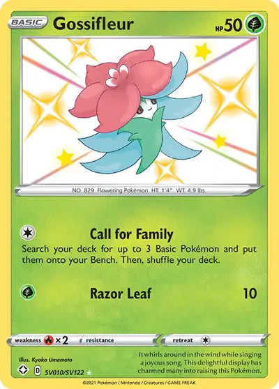 Gossifleur Shining Fates: Shiny Vault  Shiny Holo Rare  SV010/SV122