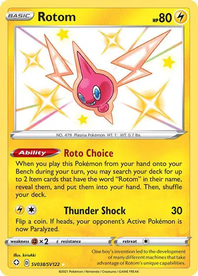 Rotom Shining Fates: Shiny Vault  Shiny Holo Rare  SV038/SV122