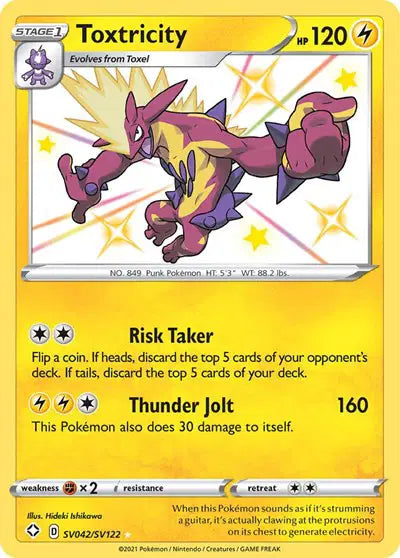 Toxtricity Shining Fates: Shiny Vault  Shiny Holo Rare  SV042/SV122