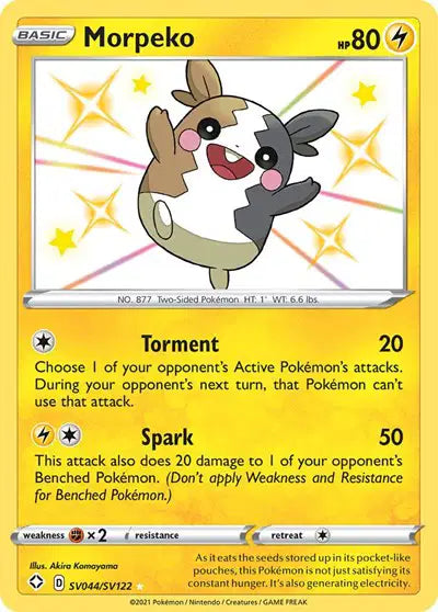 Morpeko Shining Fates: Shiny Vault  Shiny Holo Rare  SV044/SV122