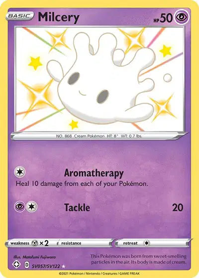 Milcery Shining Fates: Shiny Vault  Shiny Holo Rare  SV057/SV122