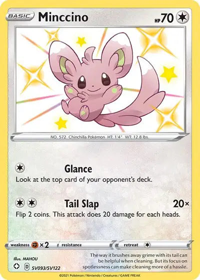 Minccino Shining Fates: Shiny Vault  Shiny Holo Rare  SV093/SV122