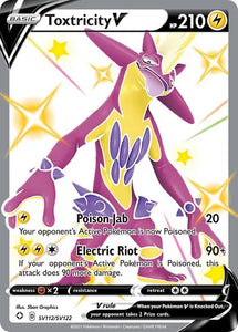 Toxtricity V Pokemon • Shiny Holo Rare • SV112/SV122 (B)