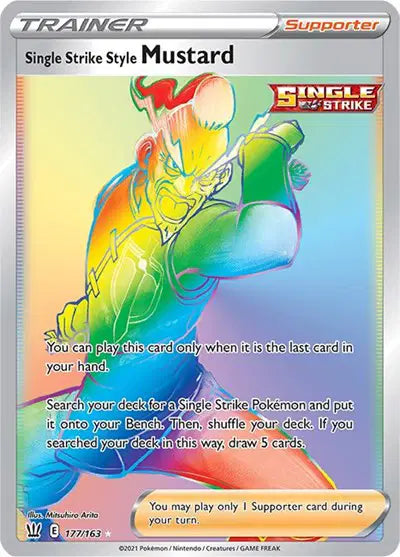 Single Strike Style Mustard (Secret) Pokemon • Secret Rare • 177/163