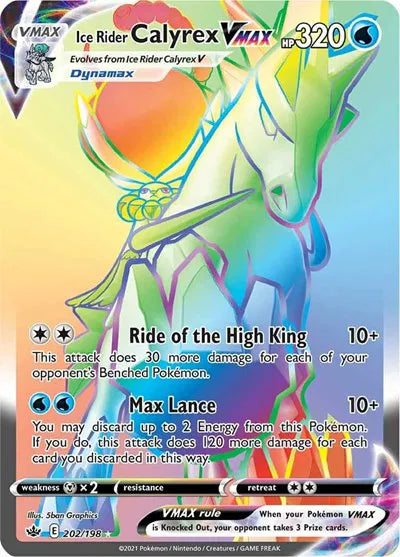 Ice Rider Calyrex VMAX - Secret Rare - 202/198