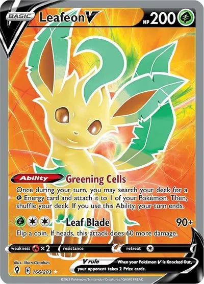 Leafeon V (Full Art) Pokemon • Ultra Rare • 166/203 (B)