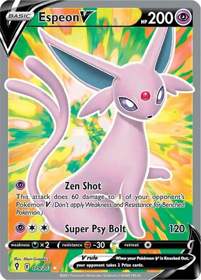 Espeon V (Full Art) Pokemon • Ultra Rare • 179/203 (B)
