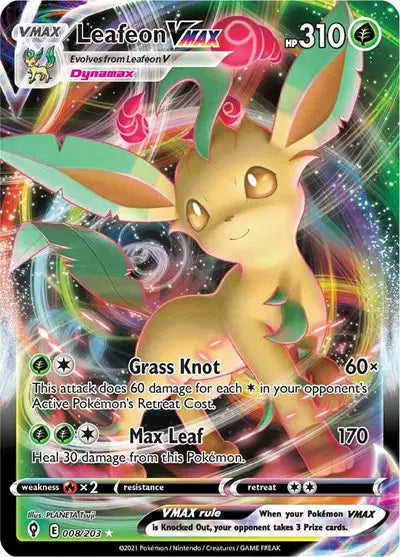 Leafeon VMAX Evolving Skies  Ultra Rare  008/203